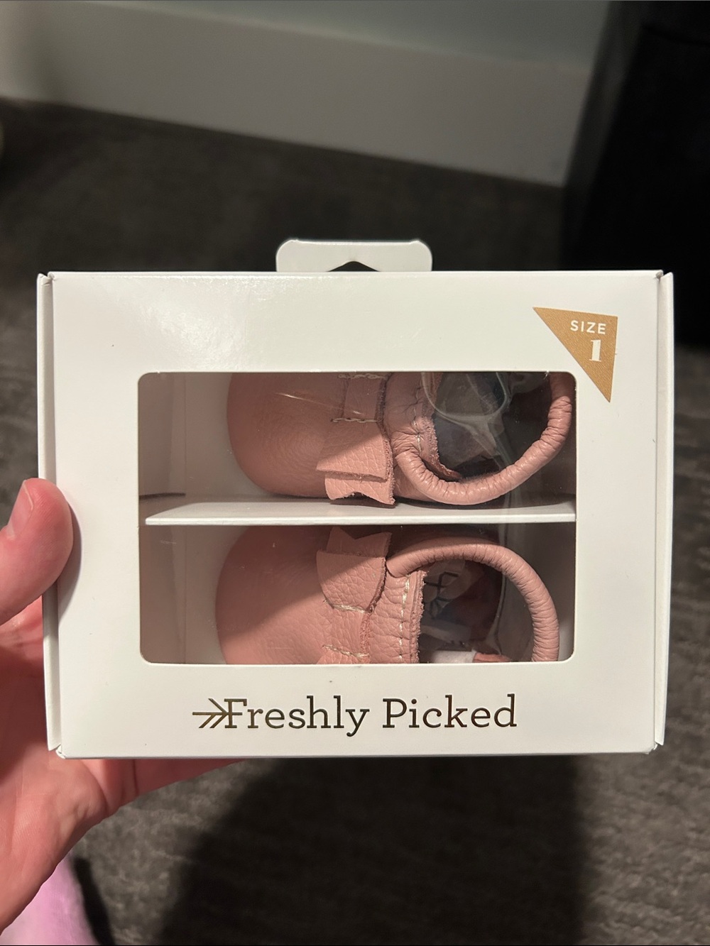 Freshly Picked Pink Baby Moccasins with Bow Detail